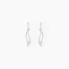 Boucles D'oreilles Pendantes Ysanna Or Blanc Oxyde De Zirconium