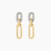 Boucles D'oreilles Pendantes Infinite Love Or Jaune Diamant