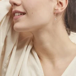 Boucles D'oreilles Pendantes Regane Or Jaune Oxyde De Zirconium