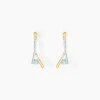 Boucles D'oreilles Pendantes Madli Or Bicolore Topaze