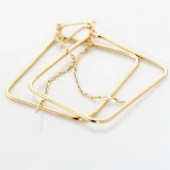 Boucles D'oreilles Pendantes Idoia Plaqué Or Jaune