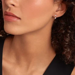 Boucles D'oreilles Pendantes Lavra Or Jaune Oxyde De Zirconium