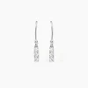 Boucles D'oreilles Pendantes Lauren Argent Blanc Oxyde De Zirconium