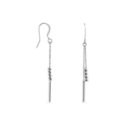Boucles D'oreilles Pendantes Eucleia Argent Blanc