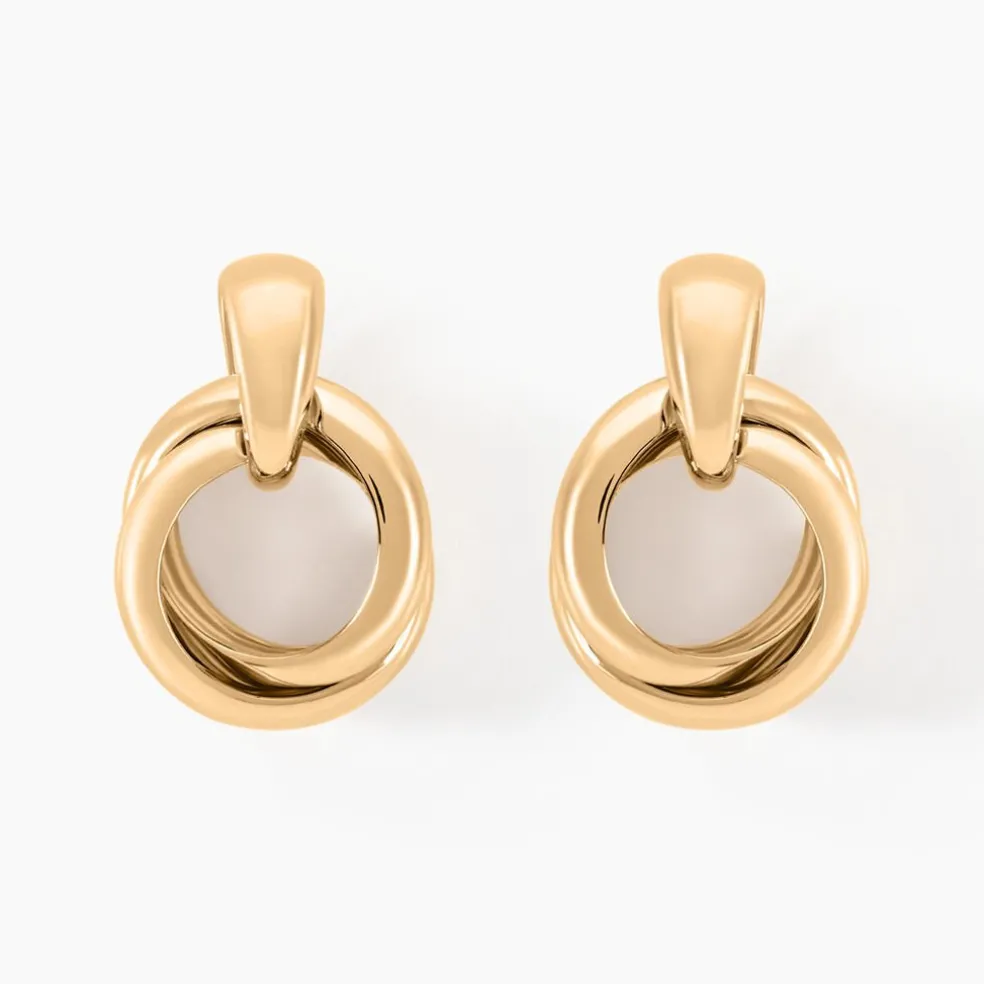 Boucles D'oreilles Pendantes Plaqué Or Jaune Alfonsina