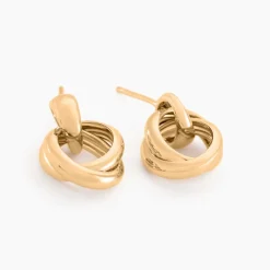 Boucles D'oreilles Pendantes Plaqué Or Jaune Alfonsina