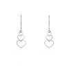 Boucles D'oreilles Pendantes Love Love Argent Blanc