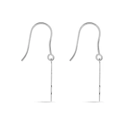 Boucles D'oreilles Pendantes Love Love Argent Blanc