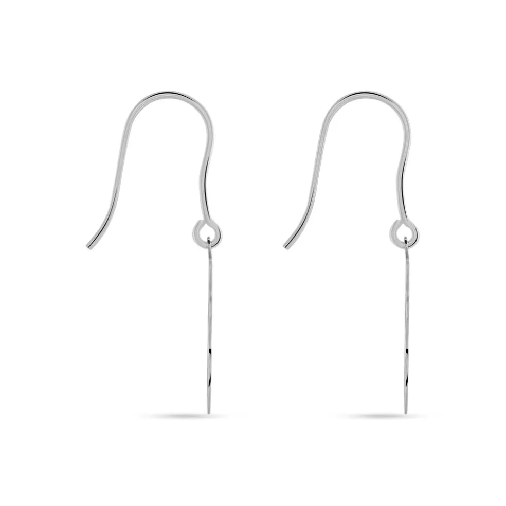 Boucles D'oreilles Pendantes Love Love Argent Blanc