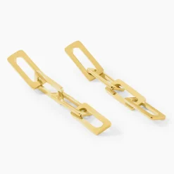 Boucles D'oreilles Pendantes Gracen Acier Jaune
