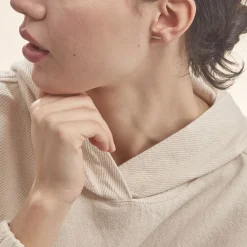 Boucles D'oreilles Pendantes Dahina Or Jaune Oxyde De Zirconium