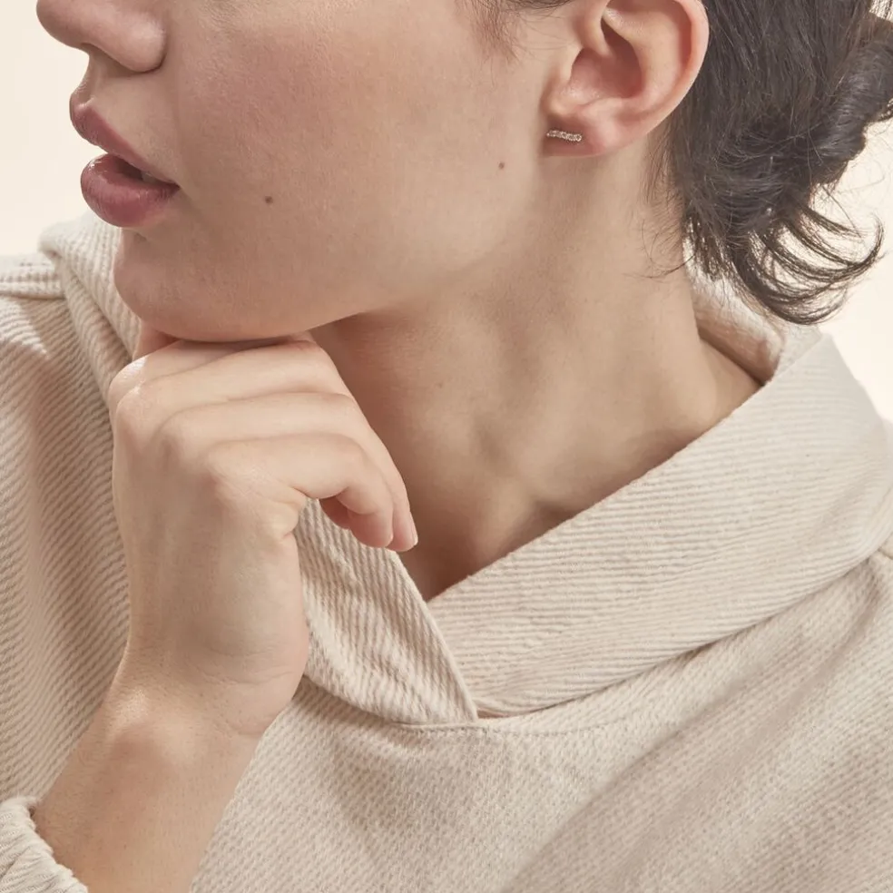 Boucles D'oreilles Pendantes Dahina Or Jaune Oxyde De Zirconium