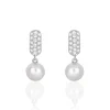 Boucles D'oreilles Pendantes Providence Argent  Perle De Culture Oxyde
