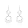 Boucles D'oreilles Pendantes Africa Argent Blanc