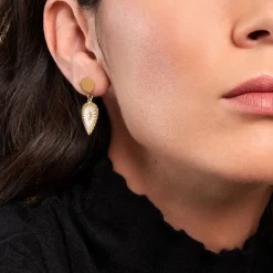 Boucles D'oreilles Pendantes Hyacinth Acier Jaune