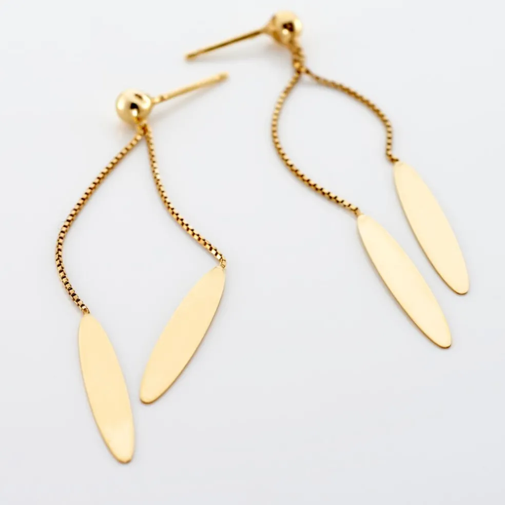 Boucles D'oreilles Pendantes Leeann Or Jaune