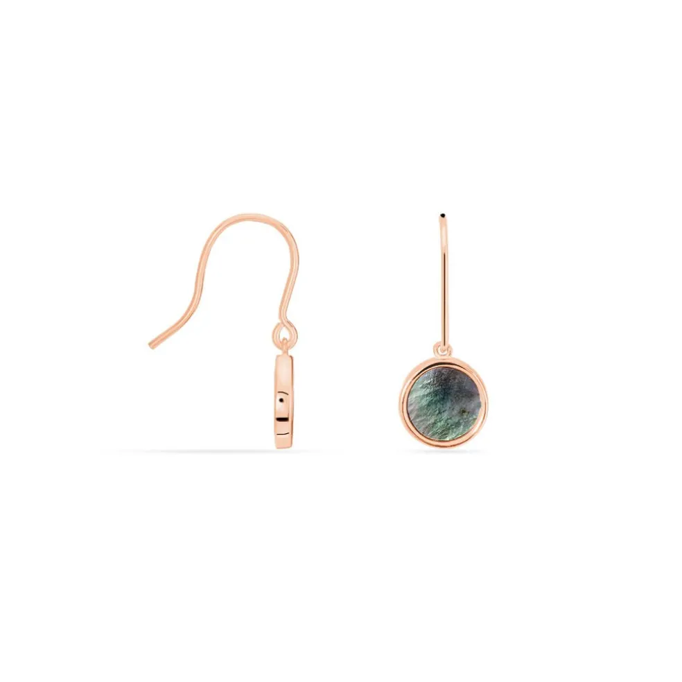 Boucles D'oreilles Pendantes Joana Or Rose Nacre