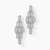 Boucles D'oreilles Pendantes Versailles Argent Blanc Oxyde Zirconium