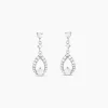 Boucles D'oreilles Pendantes Istanbul Argent Blanc Oxyde De Zirconium