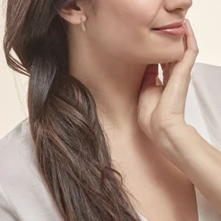 Boucles D'oreilles Pendantes Bartolomea Feuille Or Jaune