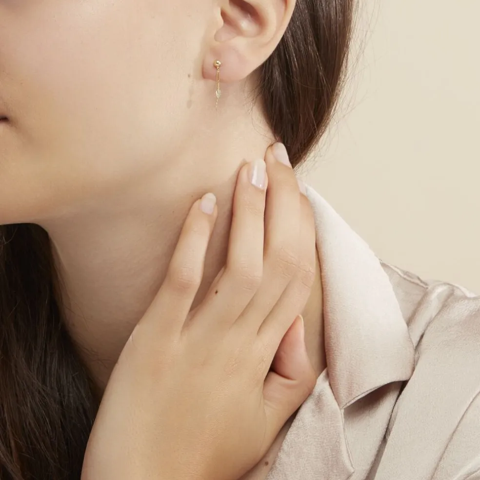 Boucles D'oreilles Pendantes Anne-maudae Pendantes Coeurs Or Jaune