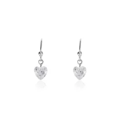 Boucles D'oreilles Pendantes Argent Blanc Sopher Oxydes De Zirconium