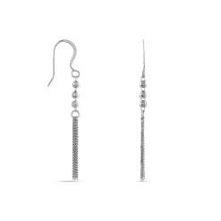 Boucles D'oreilles Pendantes Melodie Argent Blanc