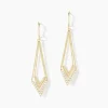 Boucles D'oreilles Pendantes Daina Or Jaune Oxyde De Zirconium