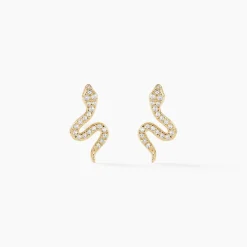 Boucles D'oreilles Pendantes Dorilis Or Jaune Oxyde De Zirconium