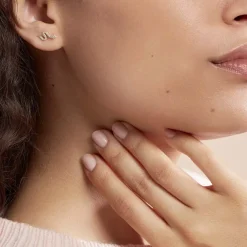 Boucles D'oreilles Pendantes Dorilis Or Jaune Oxyde De Zirconium