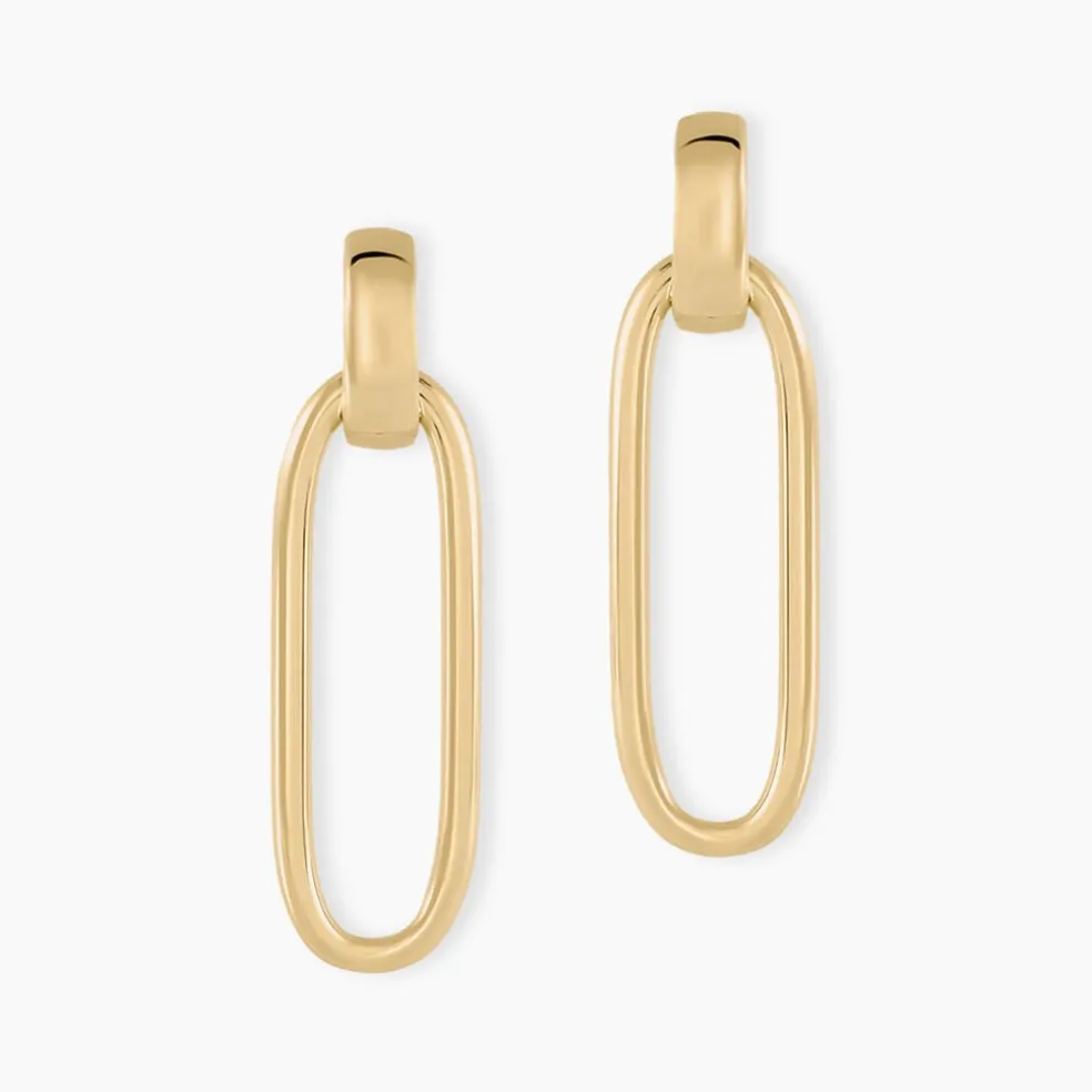 Boucles D'oreilles Pendantes Plaqué Or Lavrenti