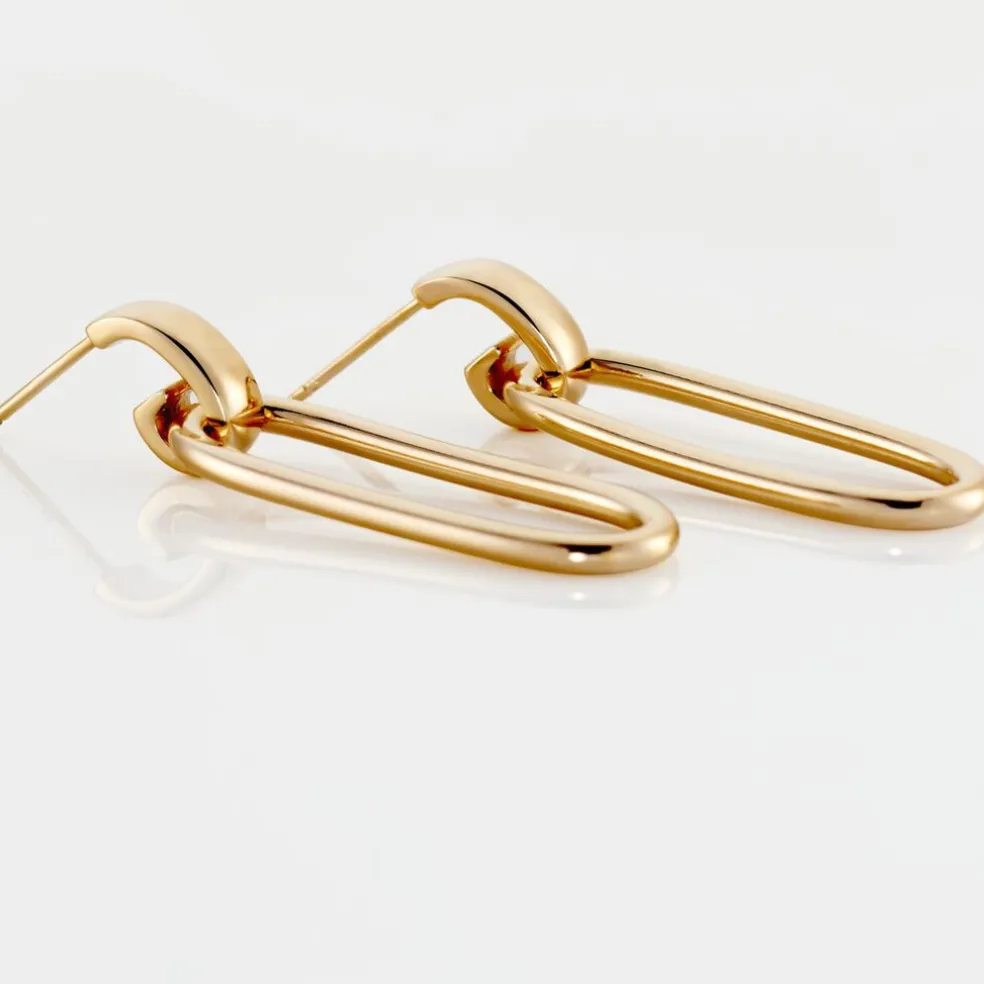 Boucles D'oreilles Pendantes Plaqué Or Lavrenti