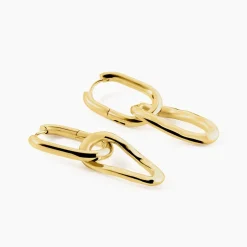 Boucles D'oreilles Pendantes Gold Aura Acier Jaune