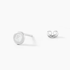 Boucles D'oreilles Pendantes Abha Argent Blanc Oxyde De Zirconium