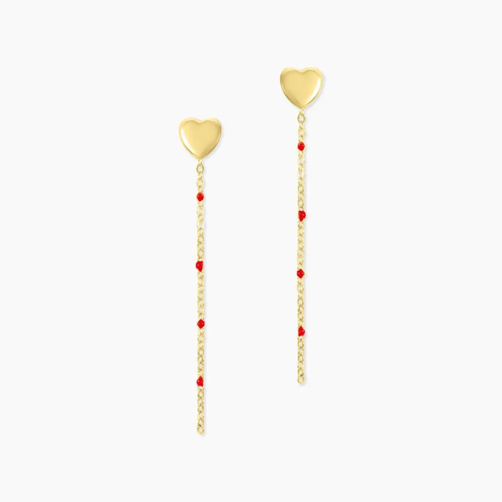 Boucles D'Oreilles Pendantes Bubble Argent Jaune