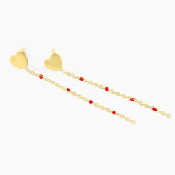 Boucles D'Oreilles Pendantes Bubble Argent Jaune