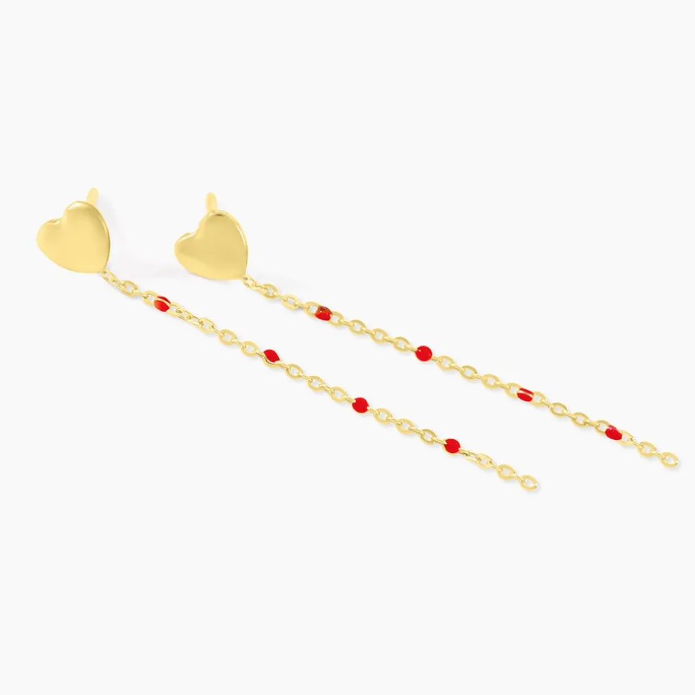 Boucles D'Oreilles Pendantes Bubble Argent Jaune