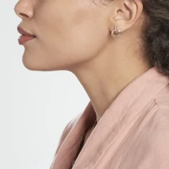 Boucles D'oreilles Pendantes Or Bicolore Eloisia Diamants