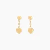 Boucles D'oreilles Pendantes Anne-maudae Pendantes Coeurs Or Jaune
