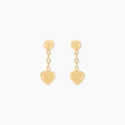 Boucles D'oreilles Pendantes Anne-maudae Pendantes Coeurs Or Jaune
