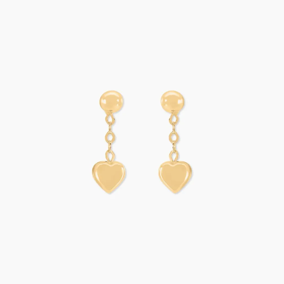 Boucles D'oreilles Pendantes Anne-maudae Pendantes Coeurs Or Jaune