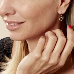 Boucles D'oreilles Pendantes Hedley Or Bicolore