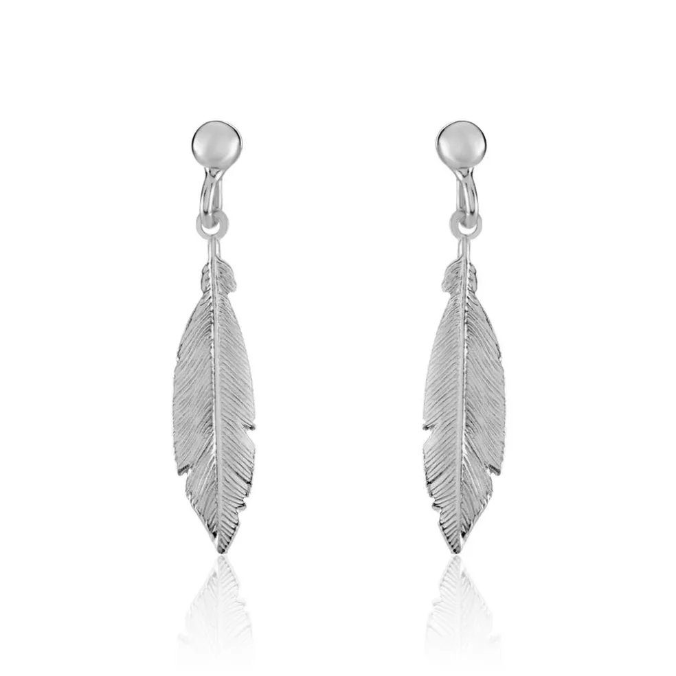 Boucles D'oreilles Pendantes Euriell Argent Blanc
