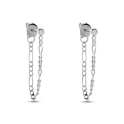 Boucles D'oreilles Pendantes Argent Leent