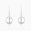 Boucles D'oreilles Pendantes Siara Argent Blanc