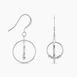 Boucles D'oreilles Pendantes Siara Argent Blanc