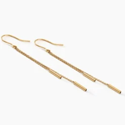 Boucles D'oreilles Pendantes Rain Or Jaune