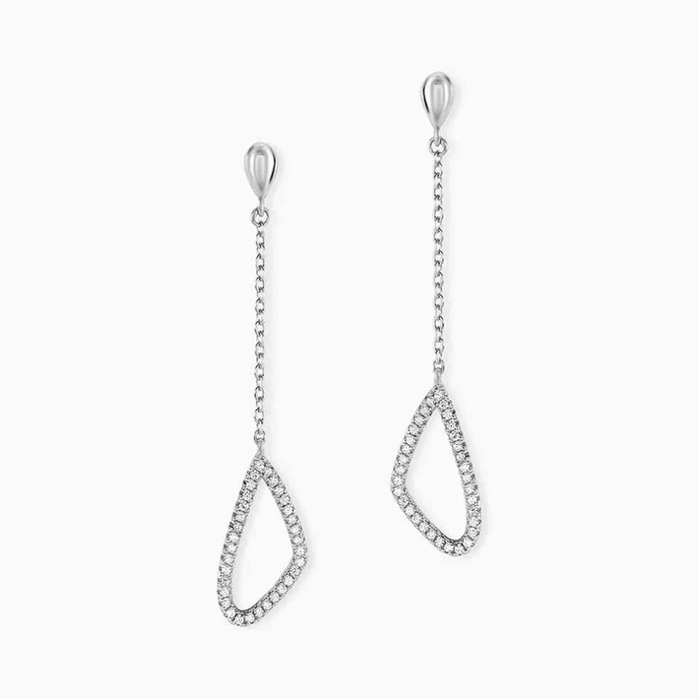 Boucles D'oreilles Pendantes Rosemay Argent Blanc Oxyde De Zirconium