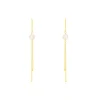 Boucles D'oreilles Pendantes Salman Or Jaune Perle De Culture