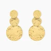 Boucles D'oreilles Pendantes Josephine Acier Doré